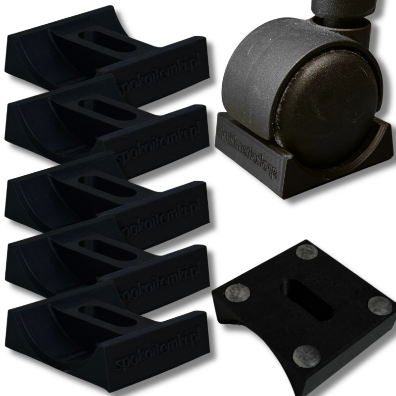 5x Blokada Kół Krzesła Biurowego 50mm Sim Racing