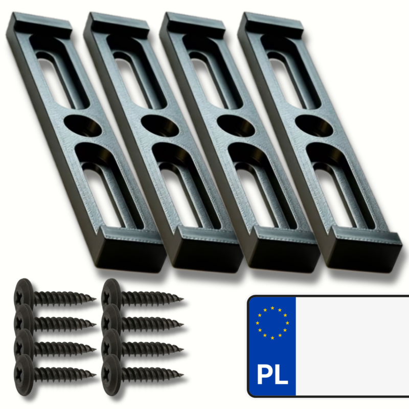 Minimalistyczne Uchwyty Do Tablicy Rejestracyjnej | Komplet Przód + Tył