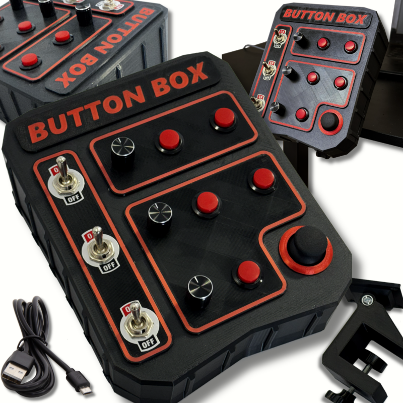Panel Przycisków USB ButtonBox Kokpit Do SimRacing Przyciski Enkodery Joystick