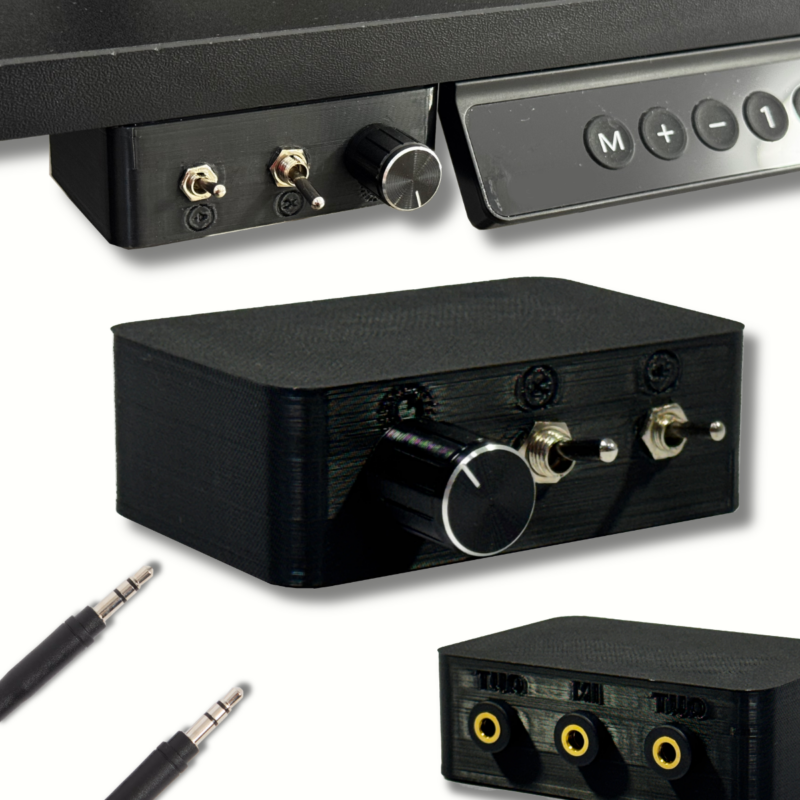 Przełącznik Audio Mini Jack 3,5mm Switch Źródła Dźwięku + Kabel AUX