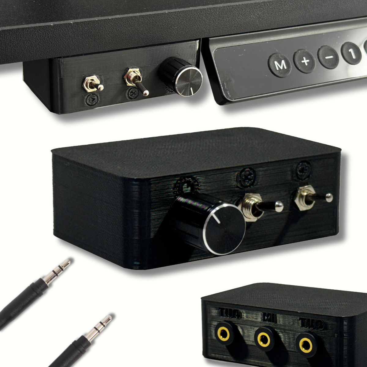 Przełącznik Audio Mini Jack 3,5mm Switch Źródła Dźwięku + Kabel AUX